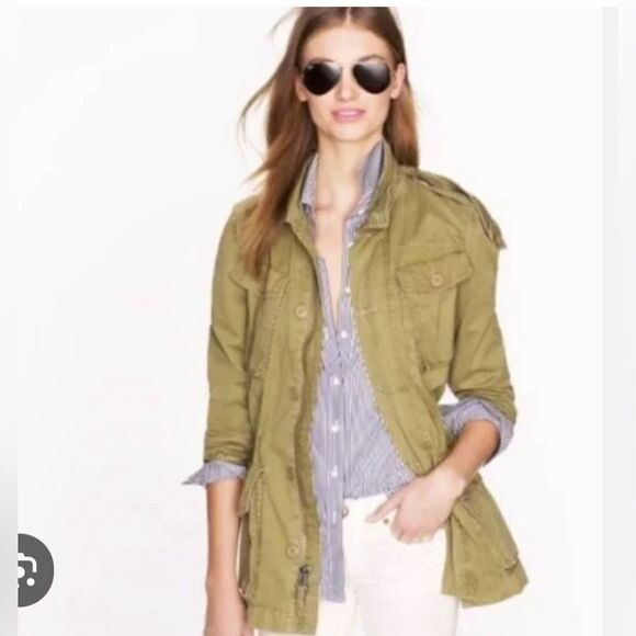 J. Crew Military Utility Jacket Green - Picture 2 of 15